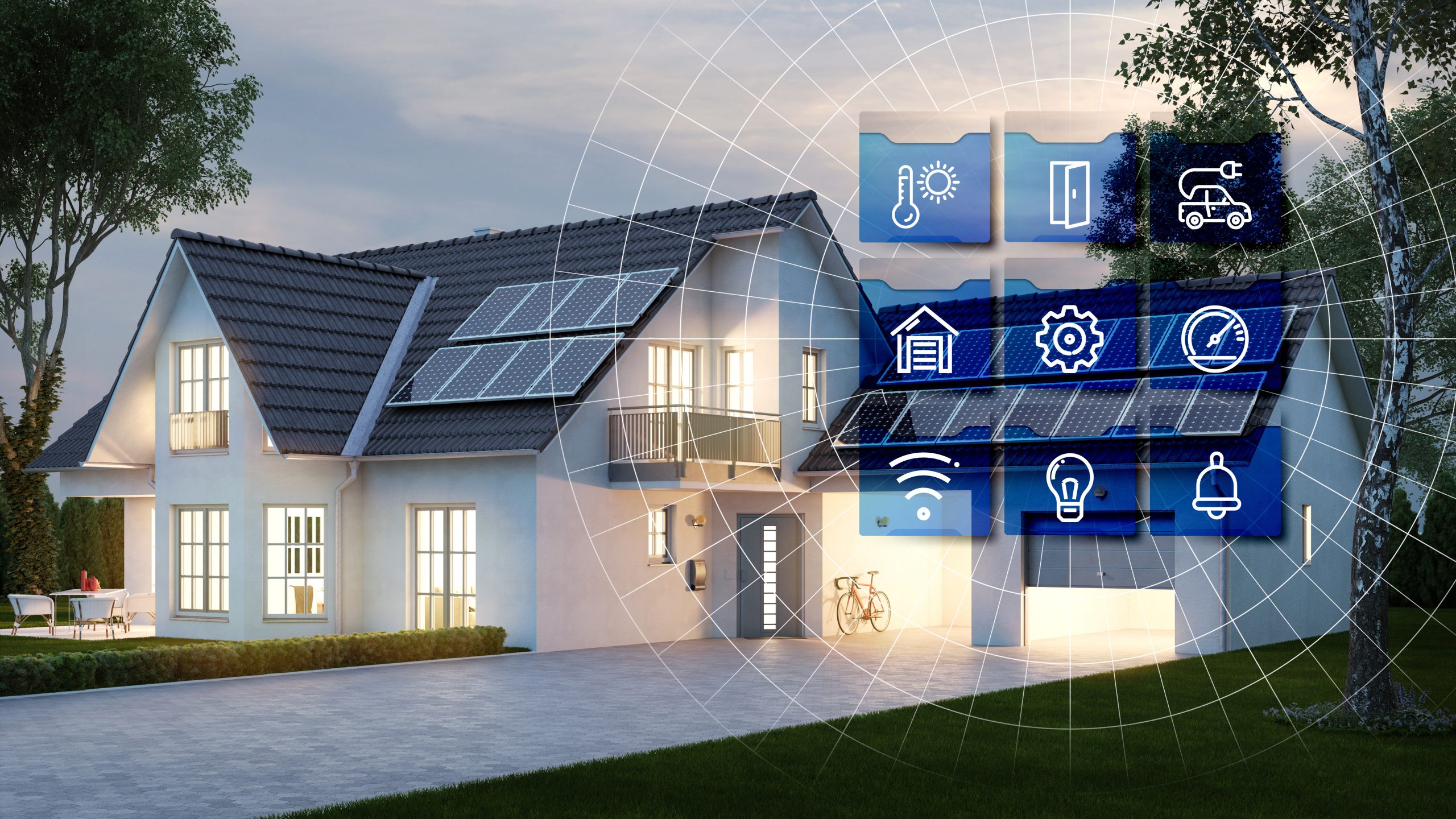 Smart home mit solaranlagen modern